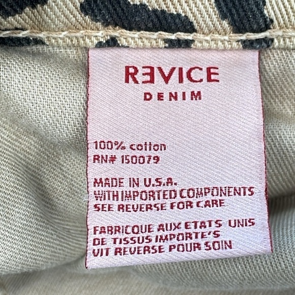 NWT Revice Uptown On The Spot Leopard Animal Print Jeans High Rise Sz 24 - Picture 14 of 15